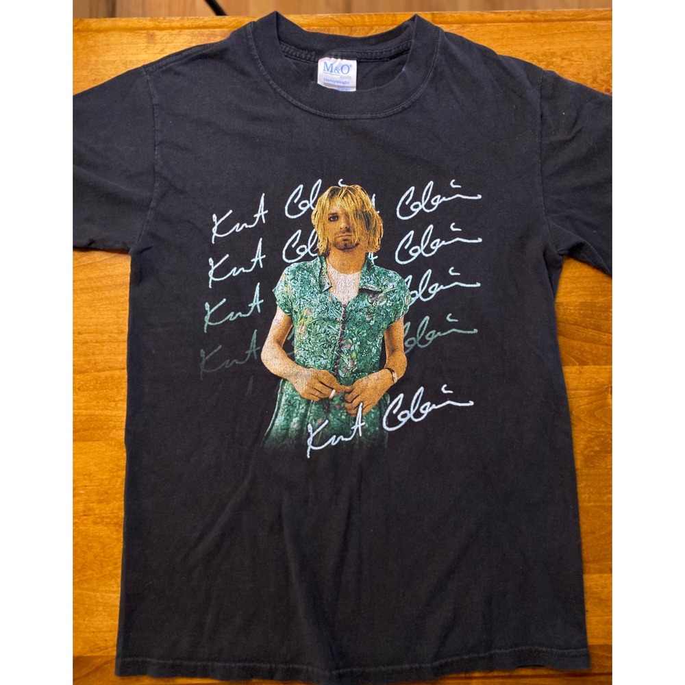 Kurt Cobain Graphic T Shirt Black Short Sleeve Women's Small